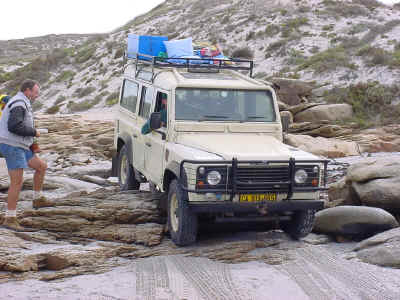 12. Negotiating rocks at Groenriviersmond.