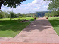 This is the view from patio at the Victori Falls Hotel.