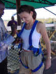 This is Mandi getting ready for her jump.