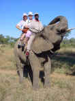 Amelia and I with our mahout, Shadrack.